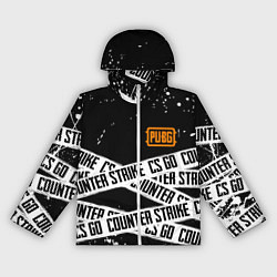 Ветровка с капюшоном женская CS x pubg, цвет: 3D-белый