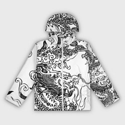 Женская ветровка Татуировка дракона на белом