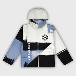 Ветровка с капюшоном женская Volkswagen логотип, цвет: 3D-белый