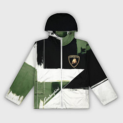 Ветровка с капюшоном женская Ламборджини логотип, цвет: 3D-белый