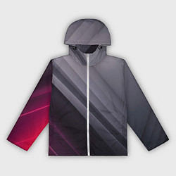 Ветровка с капюшоном женская Color black grey, цвет: 3D-белый