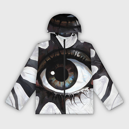 Женская ветровка Глаз и щупальца - психоделика / 3D-Черный – фото 1