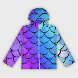 Ветровка с капюшоном женская Градиент на чешуе, цвет: 3D-белый