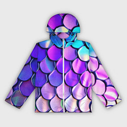 Ветровка с капюшоном женская Мазки краски с градиентом, цвет: 3D-белый