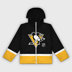 Ветровка с капюшоном женская Питтсбург Пингвинз хоккей, цвет: 3D-белый