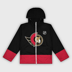 Ветровка с капюшоном женская Оттава Сенаторз хоккей, цвет: 3D-белый