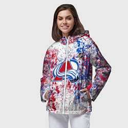 Ветровка с капюшоном женская Colorado Avalanche NHL white, цвет: 3D-белый — фото 2