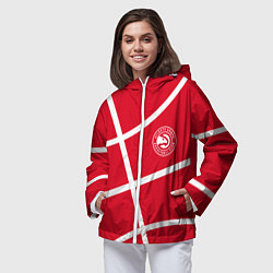 Ветровка с капюшоном женская Atlanta Hawks NBA team, цвет: 3D-белый — фото 2