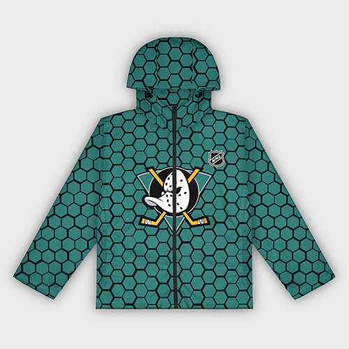 Женская ветровка Анахайм Дакс - зеленые соты / 3D-Черный – фото 1