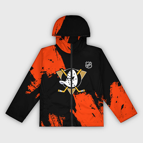 Женская ветровка Анахайм Дакс - оранжевая краска / 3D-Черный – фото 1