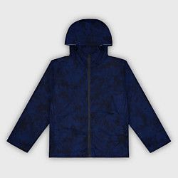 Ветровка с капюшоном женская Туманный чёрно-синий пятнистый, цвет: 3D-черный