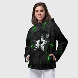 Ветровка с капюшоном женская Даллас Старз плиты с подсветкой, цвет: 3D-черный — фото 2