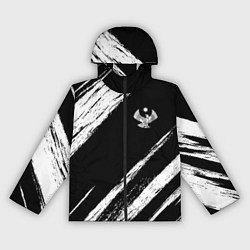 Ветровка с капюшоном женская Дагестан - брызги, цвет: 3D-черный