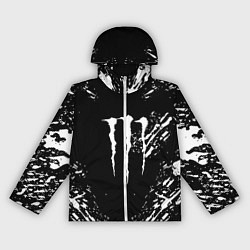 Ветровка с капюшоном женская Monster energy white splash, цвет: 3D-белый