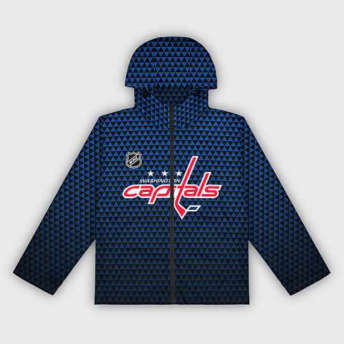 Женская ветровка Вашингтон Кэпиталз - синий градиент / 3D-Черный – фото 1