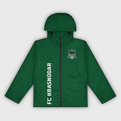 Ветровка с капюшоном женская ФК Краснодар - сплошной зеленый цвет, цвет: 3D-черный