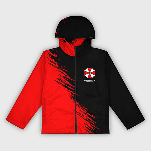 Женская ветровка Umbrella Corp - red and black / 3D-Черный – фото 1