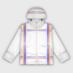 Ветровка с капюшоном женская Neon white orange light blue, цвет: 3D-белый