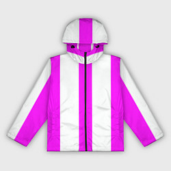 Ветровка с капюшоном женская Color white pink lines, цвет: 3D-черный
