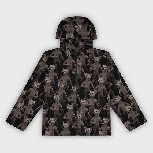 Женская ветровка Марширующие мыши паттерн / 3D-Черный – фото 1