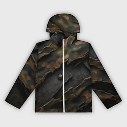 Ветровка с капюшоном женская Камуфляжная ткань на металле, цвет: 3D-белый