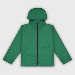 Ветровка с капюшоном женская Изумруд однотонный, цвет: 3D-черный