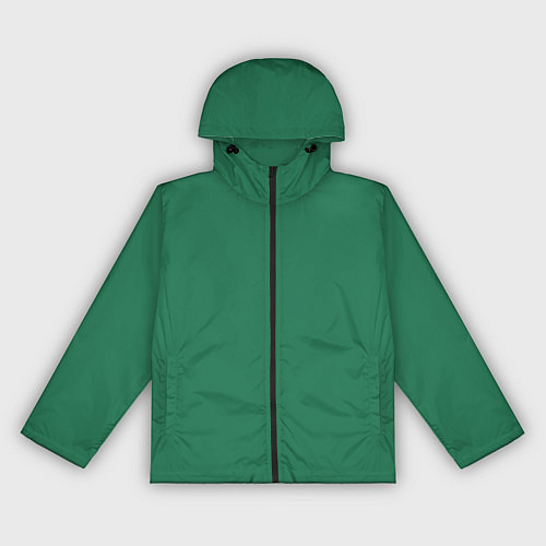 Женская ветровка Изумруд однотонный / 3D-Черный – фото 1