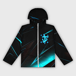 Ветровка с капюшоном женская Doom neon stripes, цвет: 3D-белый