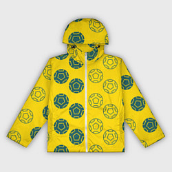 Ветровка с капюшоном женская Ряды из спортивных мячей, цвет: 3D-белый