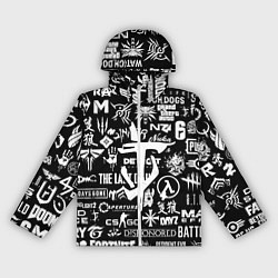 Ветровка с капюшоном женская Doom логотипы всех игр, цвет: 3D-белый