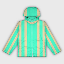 Ветровка с капюшоном женская Color blue beige stripes, цвет: 3D-белый