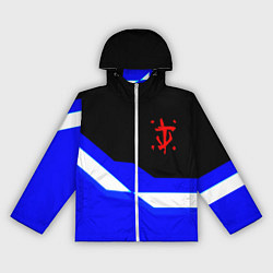 Ветровка с капюшоном женская Doom sport geometry, цвет: 3D-белый