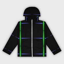 Женская ветровка Color black green purple stripes