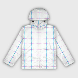 Ветровка с капюшоном женская Color white blue stripes, цвет: 3D-белый