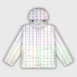 Ветровка с капюшоном женская Color white multicolored stripes, цвет: 3D-белый