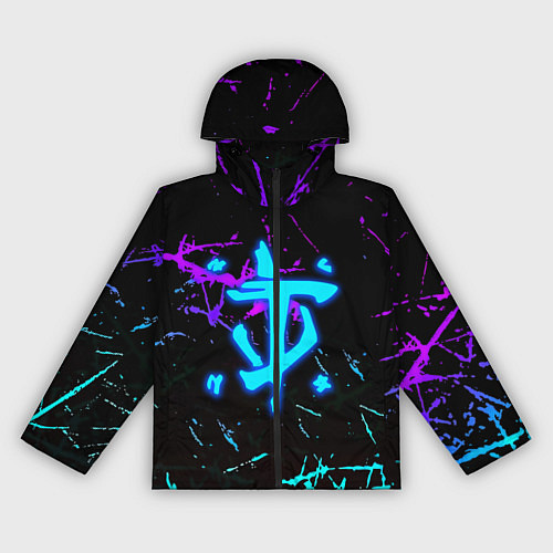 Женская ветровка Doom неоновые штрихи / 3D-Черный – фото 1