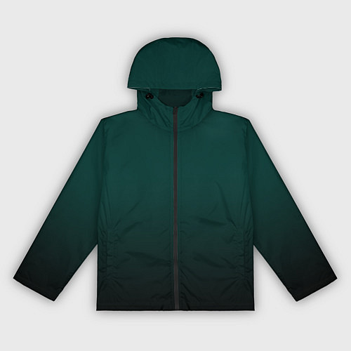 Женская ветровка Тёмный изумруд / 3D-Черный – фото 1