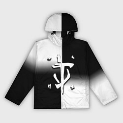 Ветровка с капюшоном женская Doom black geometry, цвет: 3D-белый