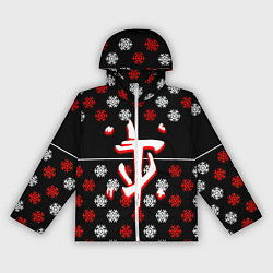 Ветровка с капюшоном женская Doom winter pattern steel, цвет: 3D-белый