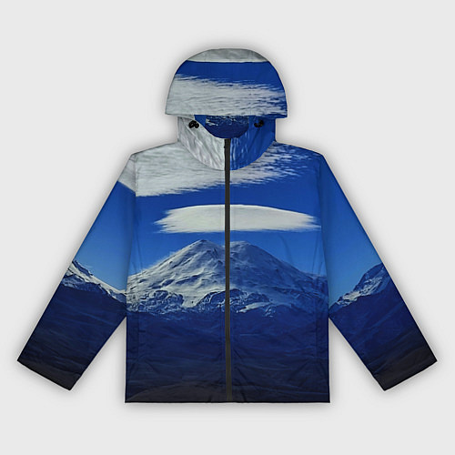 Женская ветровка Эльбрус с облаками / 3D-Черный – фото 1