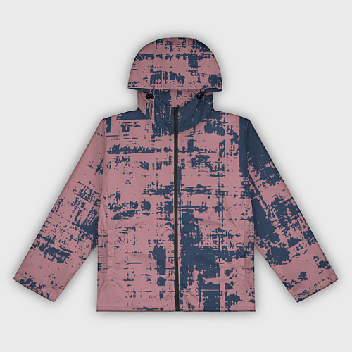 Женская ветровка Текстура с потертостями сине-розовая / 3D-Черный – фото 1