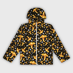 Ветровка с капюшоном женская Грибной дождик, цвет: 3D-белый