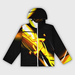 Ветровка с капюшоном женская Doom геометрия из полос, цвет: 3D-белый