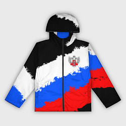 Ветровка с капюшоном женская Федерация бокса России - триколор, цвет: 3D-черный