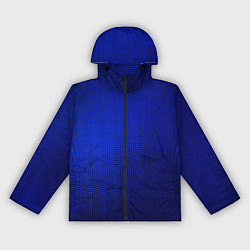 Ветровка с капюшоном женская Синий с затемнением текстура, цвет: 3D-черный
