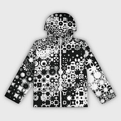 Ветровка с капюшоном женская Черно-белая метаморфоза, цвет: 3D-белый