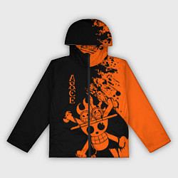 Ветровка с капюшоном женская One Piece - Ace, цвет: 3D-черный