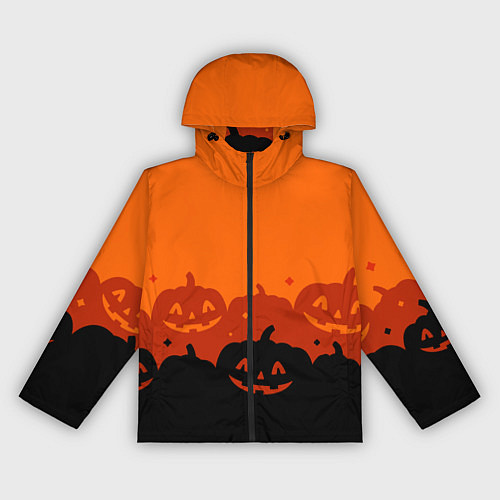 Женская ветровка Хэллоуин счастливые тыквы / 3D-Черный – фото 1