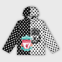 Женская ветровка Liverpool черно белые точки