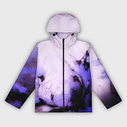 Ветровка с капюшоном женская Взрывной индиго светлый, цвет: 3D-черный